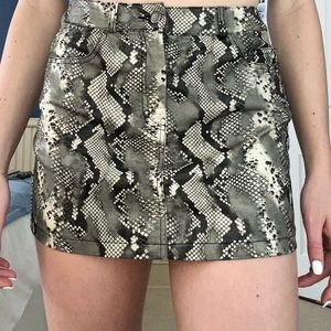 Snake Skin Mini Skirt